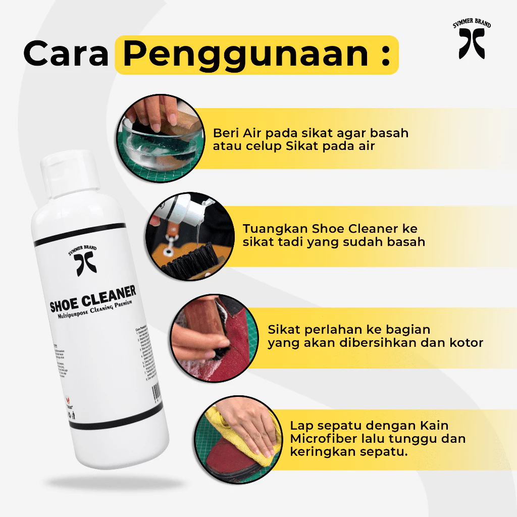 cara penggunaan shoe cleaner svmmer shoe